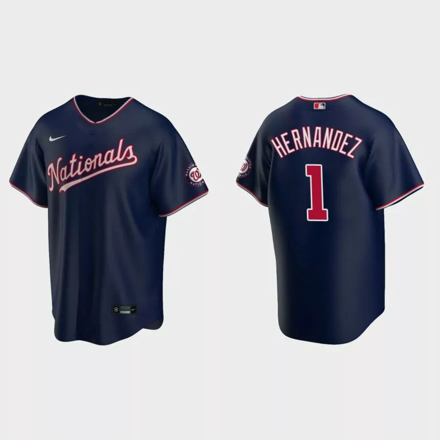 Washington Nationals Cesar Hernandez Replica Alternate Jersey – Navy