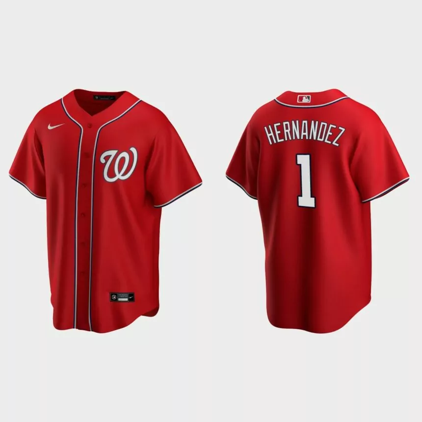 Washington Nationals Cesar Hernandez Replica Alternate Jersey – Red