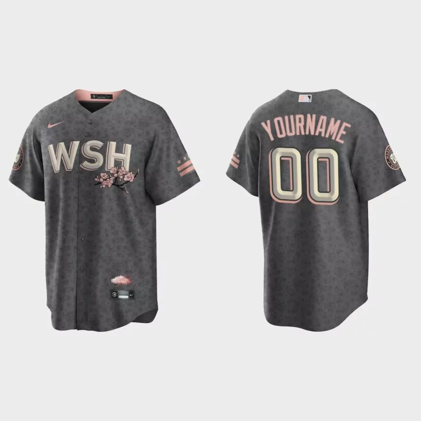 Washington Nationals Custom 2022 City Connect Replica Jersey – Gray