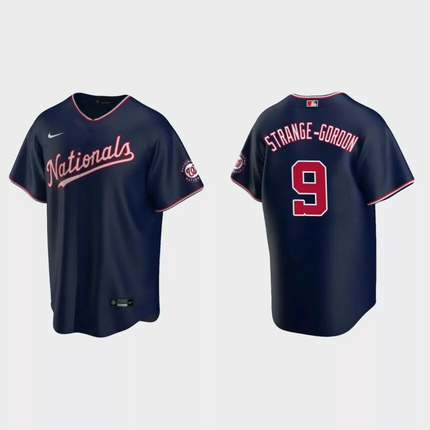 Washington Nationals Dee Strange-Gordon Replica Alternate Jersey – Navy