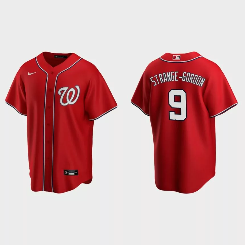 Washington Nationals Dee Strange-Gordon Replica Alternate Jersey – Red