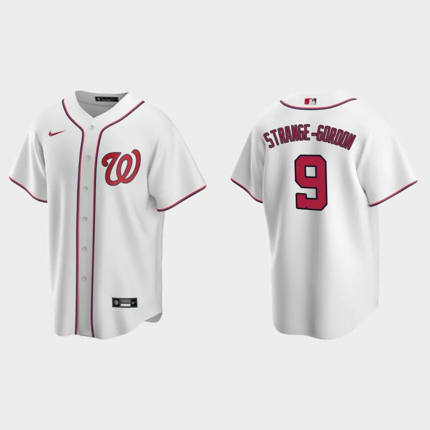 Washington Nationals Dee Strange-Gordon Replica Home Jersey – White