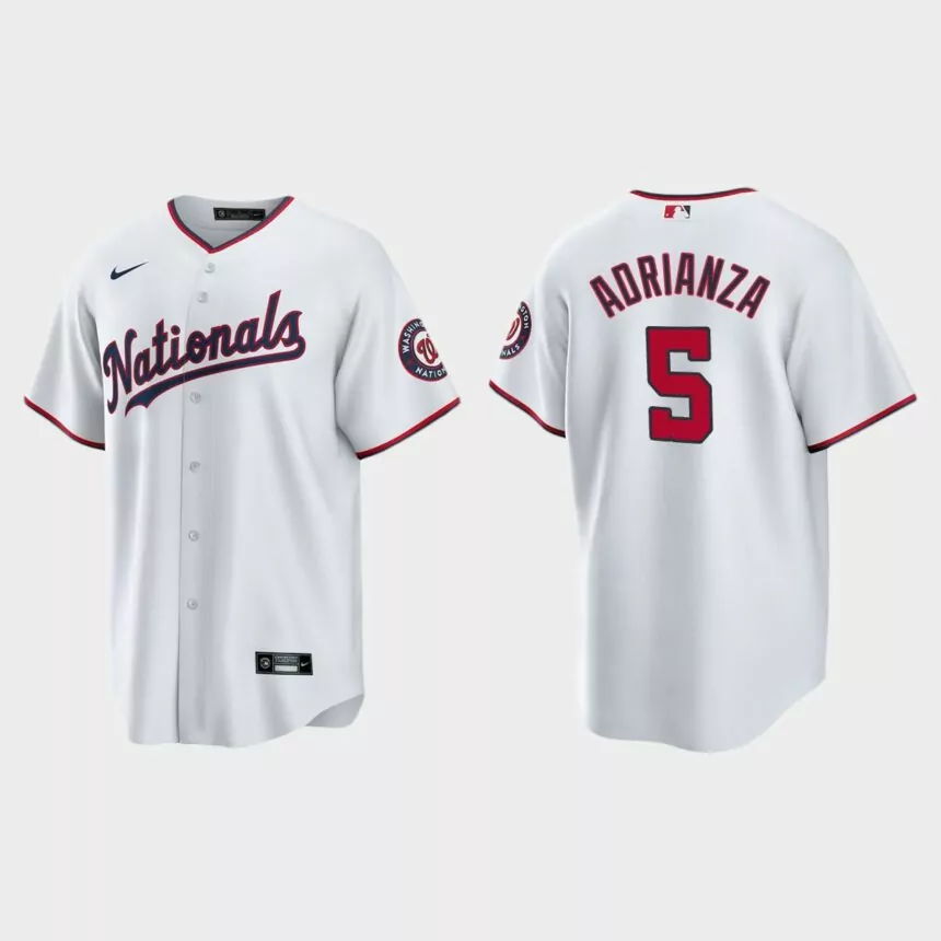 Washington Nationals Ehire Adrianza Replica Alternate Jersey – White