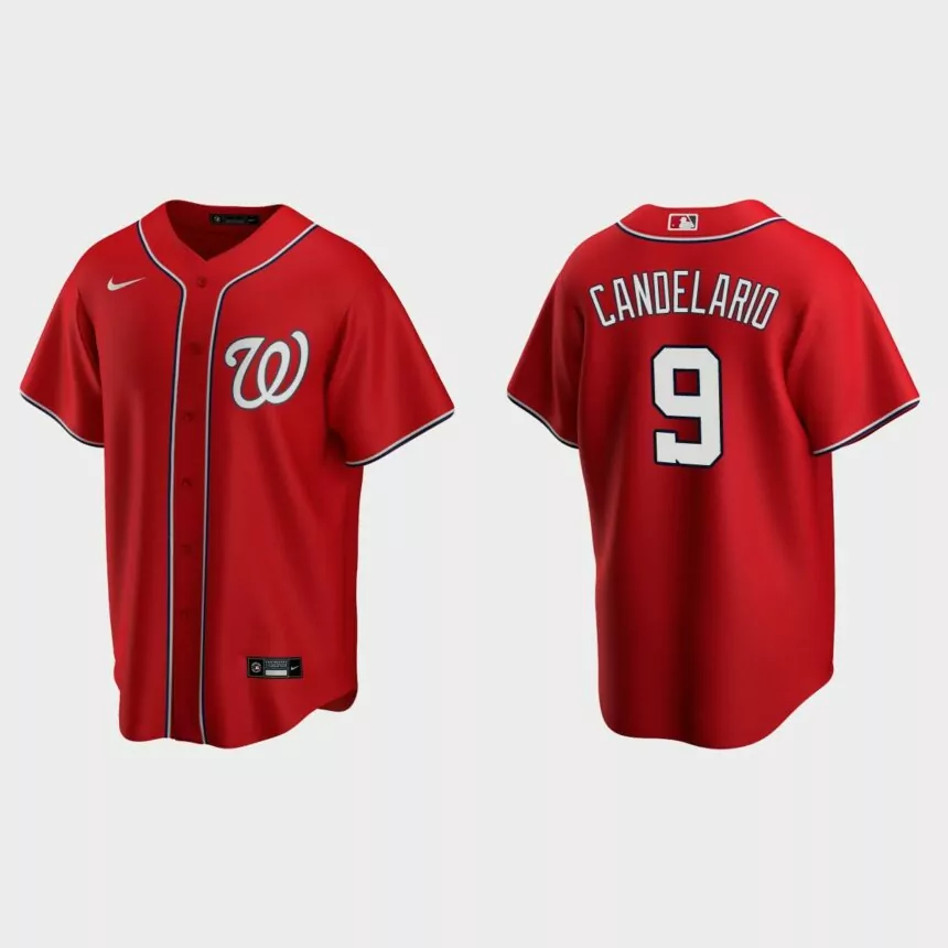 Washington Nationals Jeimer Candelario Replica Alternate Jersey – Red