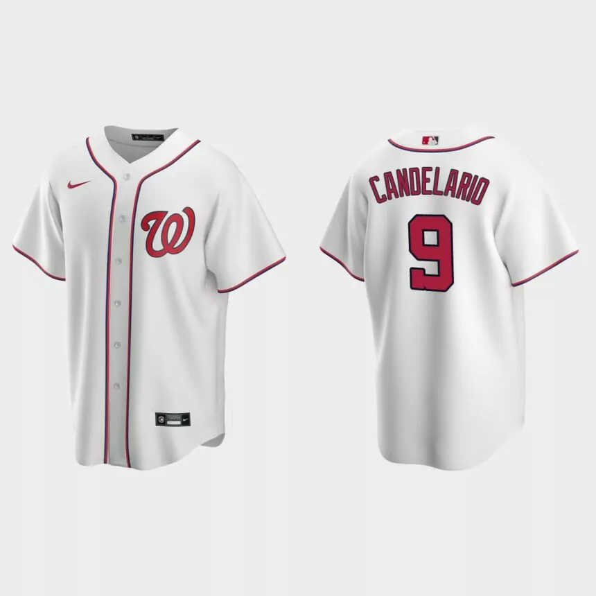 Washington Nationals Jeimer Candelario Replica Home Jersey – White