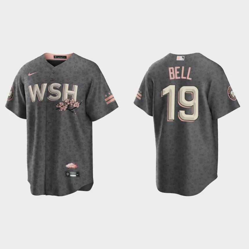 Washington Nationals Josh Bell 2022 City Connect Replica Jersey – Gray