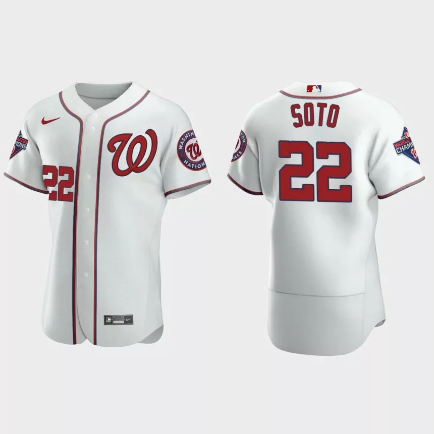 Washington Nationals Juan Soto #22 White Authentic Jersey