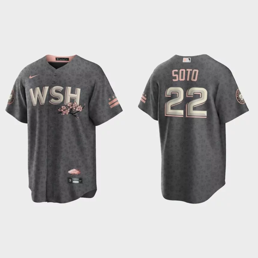Washington Nationals Juan Soto 2022 City Connect Replica Jersey – Gray