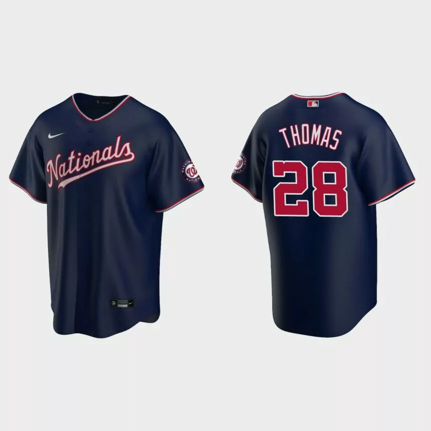 Washington Nationals Lane Thomas Replica Alternate Jersey – Navy