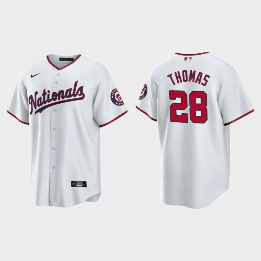 Washington Nationals Lane Thomas Replica Alternate Jersey – White