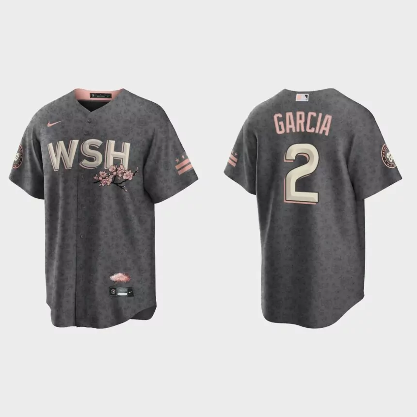 Washington Nationals Luis Garcia 2022 City Connect Replica Jersey – Gray