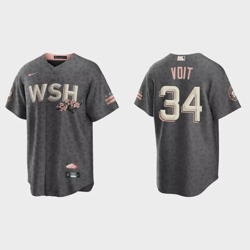 Washington Nationals Luke Voit 2022 City Connect Replica Jersey – Gray