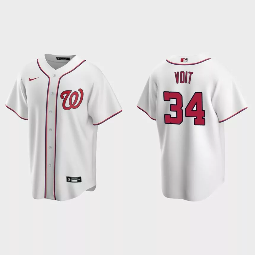 Washington Nationals Luke Voit Replica Home Jersey – White