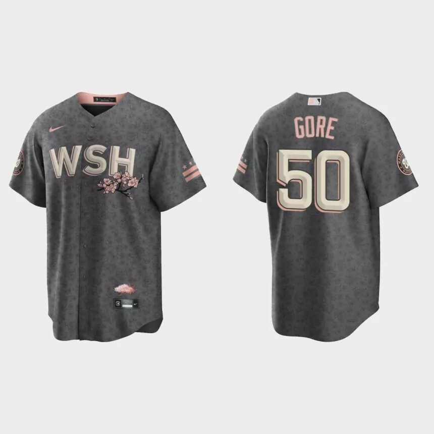 Washington Nationals MacKenzie Gore 2022 City Connect Replica Jersey – Gray