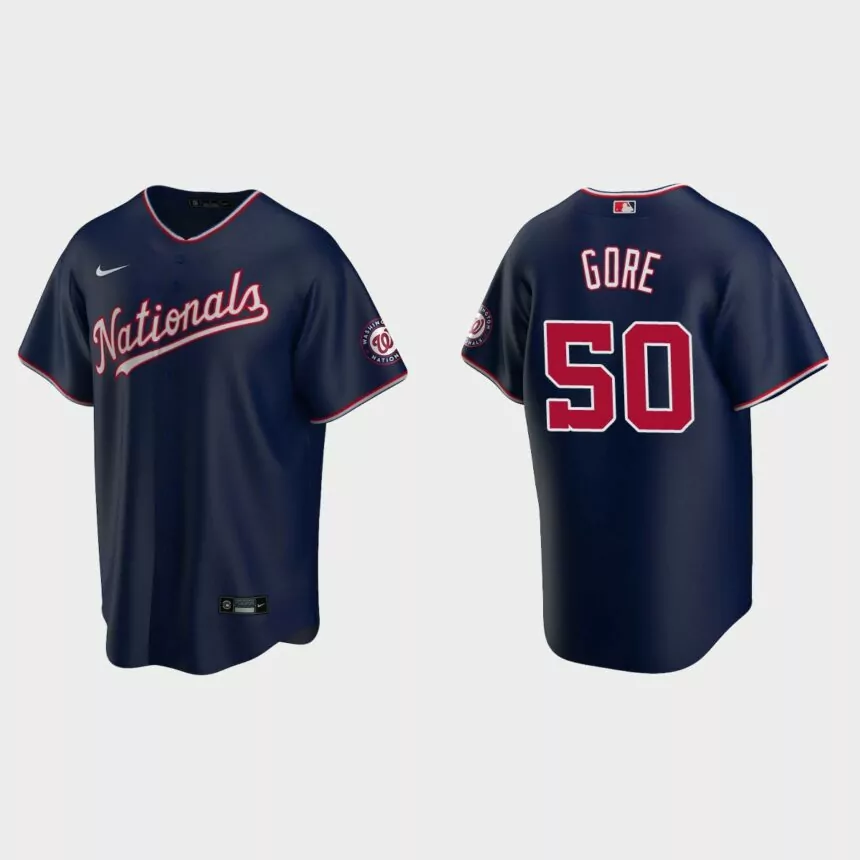 Washington Nationals MacKenzie Gore Replica Alternate Jersey – Navy