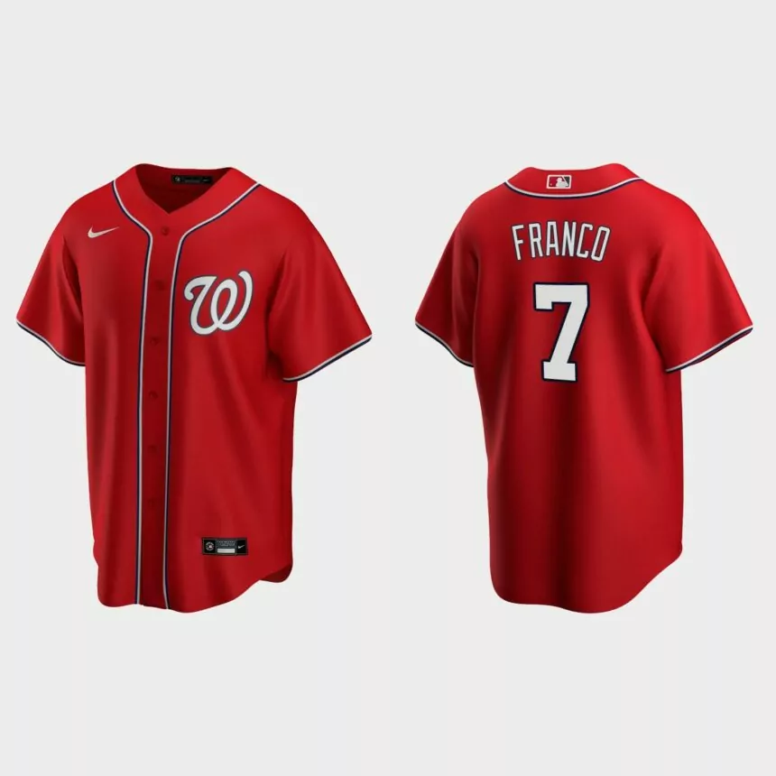 Washington Nationals Maikel Franco Replica Alternate Jersey – Red