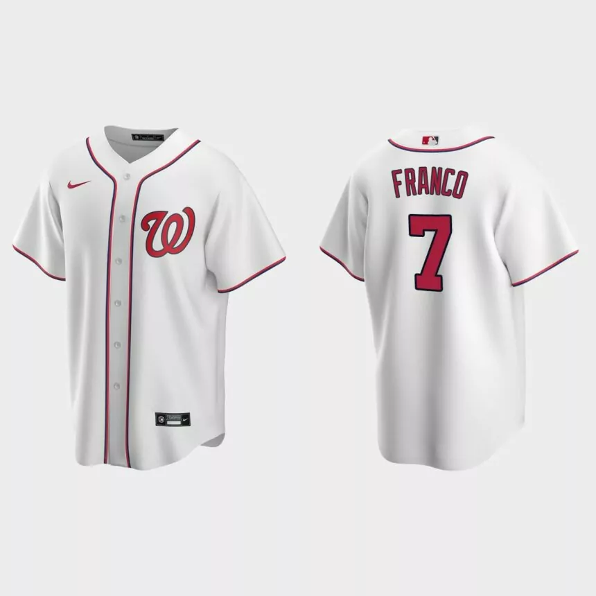 Washington Nationals Maikel Franco Replica Home Jersey – White