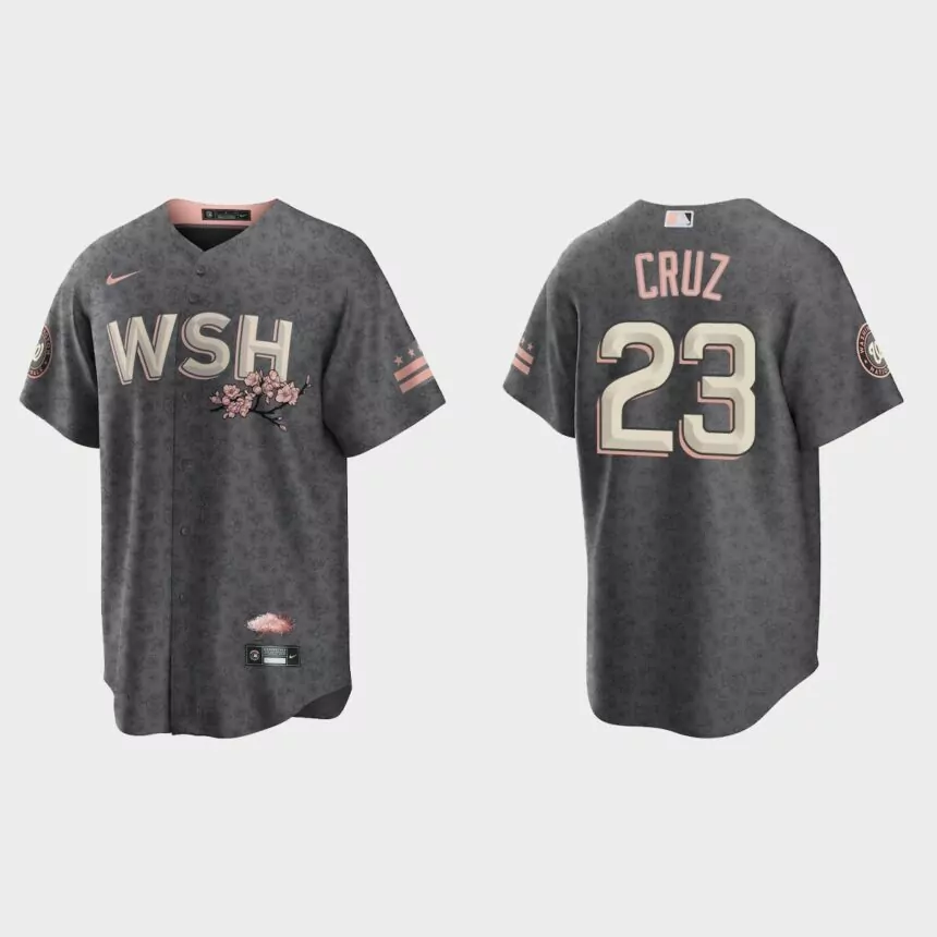 Washington Nationals Nelson Cruz 2022 City Connect Replica Jersey – Gray