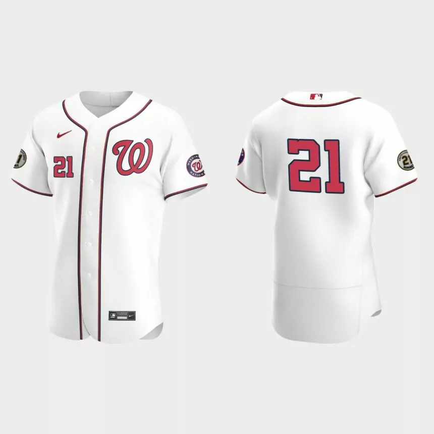 Washington Nationals Roberto Clemente Day Authentic Jersey – White