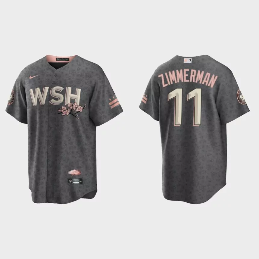 Washington Nationals Ryan Zimmerman 2022 City Connect Replica Jersey – Gray