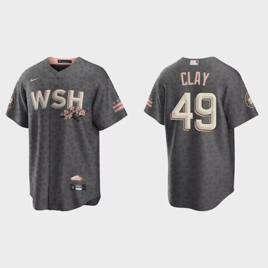 Washington Nationals Sam Clay 2022 City Connect Replica Jersey – Gray