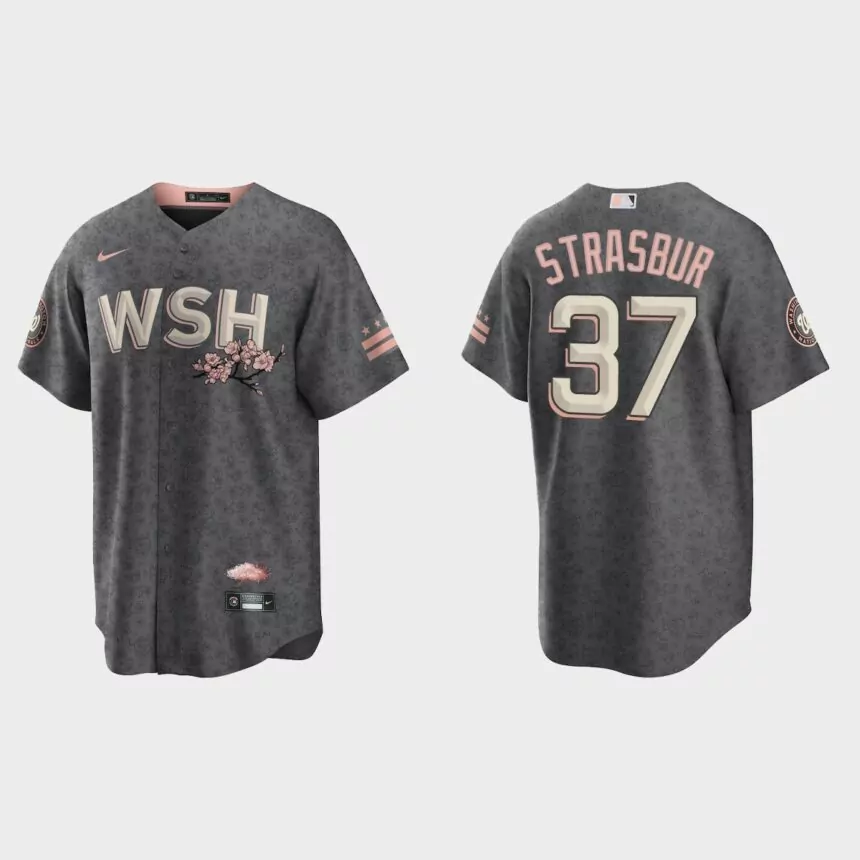 Washington Nationals Stephen Strasburg 2022 City Connect Replica Jersey – Gray