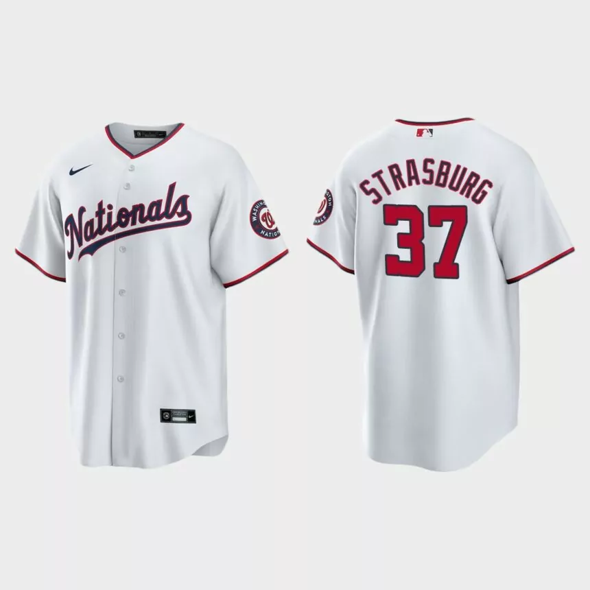 Washington Nationals Stephen Strasburg Replica Alternate Jersey – White