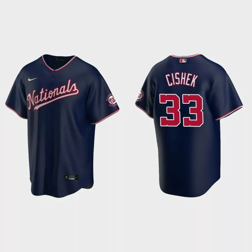 Washington Nationals Steve Cishek Replica Alternate Jersey – Navy