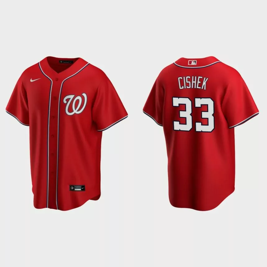 Washington Nationals Steve Cishek Replica Alternate Jersey – Red