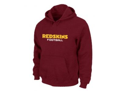 Washington Red Skins Authentic font Pullover Hoodie Red