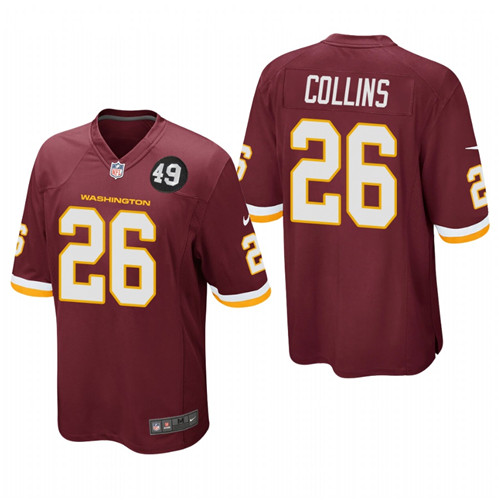 Washington Redskins #26 Landon Collins Men's Nike Burgundy Bobby Mitchell Uniform Patch NFL Game Jersey