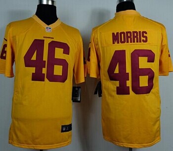 Washington Redskins #46 Alfred Morris Gold NFL Game Jersey
