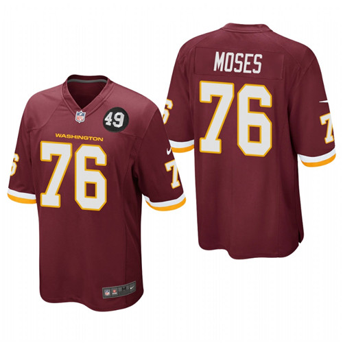 Washington Redskins #76 Morgan Moses Men's Nike Burgundy Bobby Mitchell Uniform Patch NFL Game Jersey
