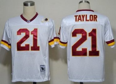 Washington Redskins 21 Sean Taylor White Throwback NFL Jerseys
