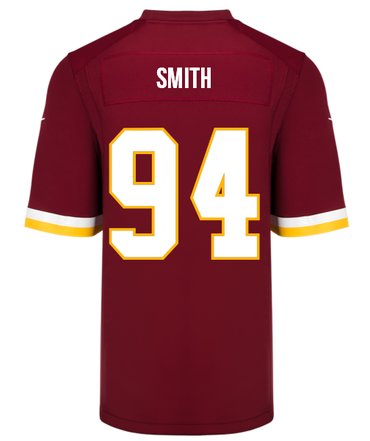 Washington Redskins Men #94 Preston Smith Burgundy Red Elite Jersey