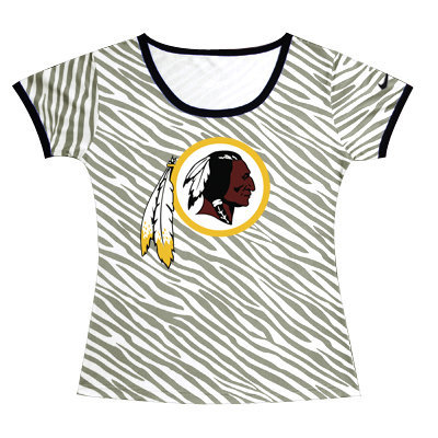 Washington Redskins Sideline Legend Authentic Logo women Zebra stripes T-shirt