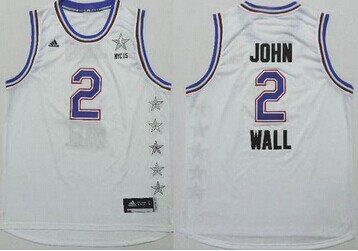 Washington Wizards #2 John Wall White 2015 All Star Stitched NBA Jersey