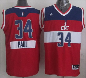 Washington Wizards #34 Paul Pierce Red 2014-15 Christmas Day Stitched NBA Jersey