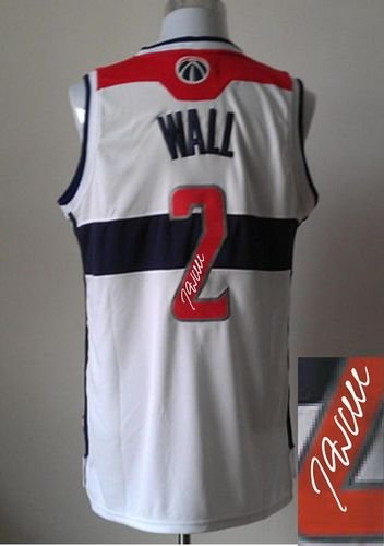 Washington Wizards Revolution 30 Autographed #2 John Wall White Stitched NBA Jersey