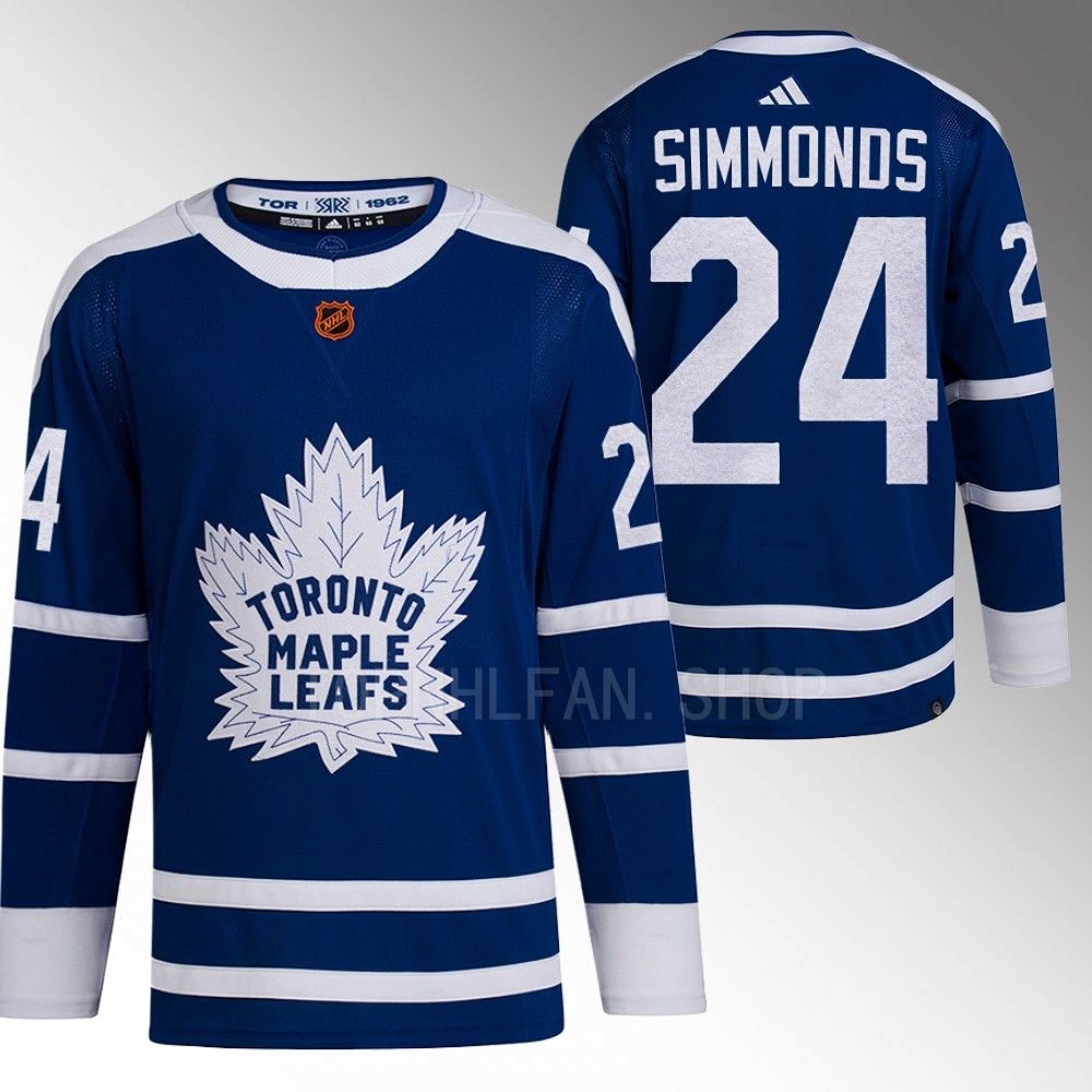 Wayne Simmonds 2022 Toronto Maple Leafs Blue Reverse Retro 2.0 Authentic Primegreen Jersey