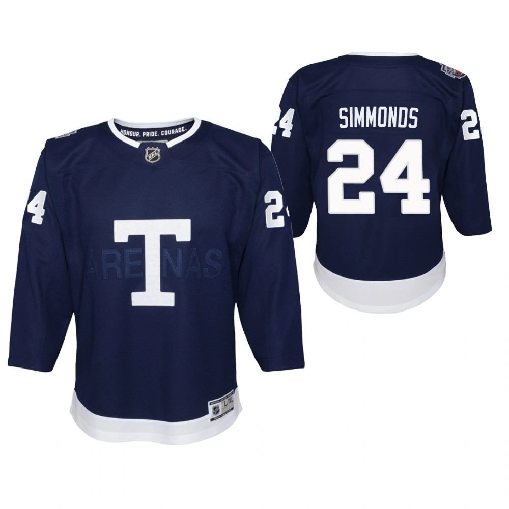 Wayne Simmonds Toronto Maple Leafs 2022 Heritage Classic Navy Youth Jersey