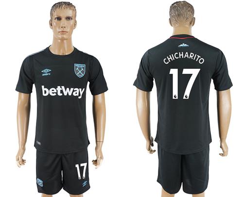 West Ham United #17 Chicharito Away Soccer Club Jersey