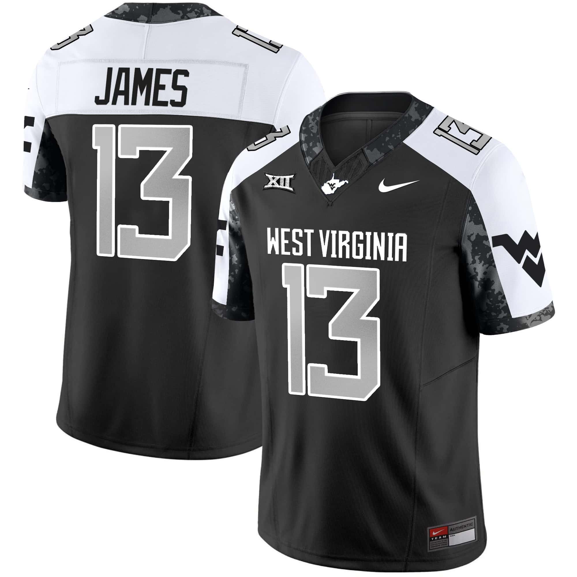 West Virginia Mountaineers 2024 Vapor Limited  Jersey V2 – All Stitched Alternate #13 Sam James