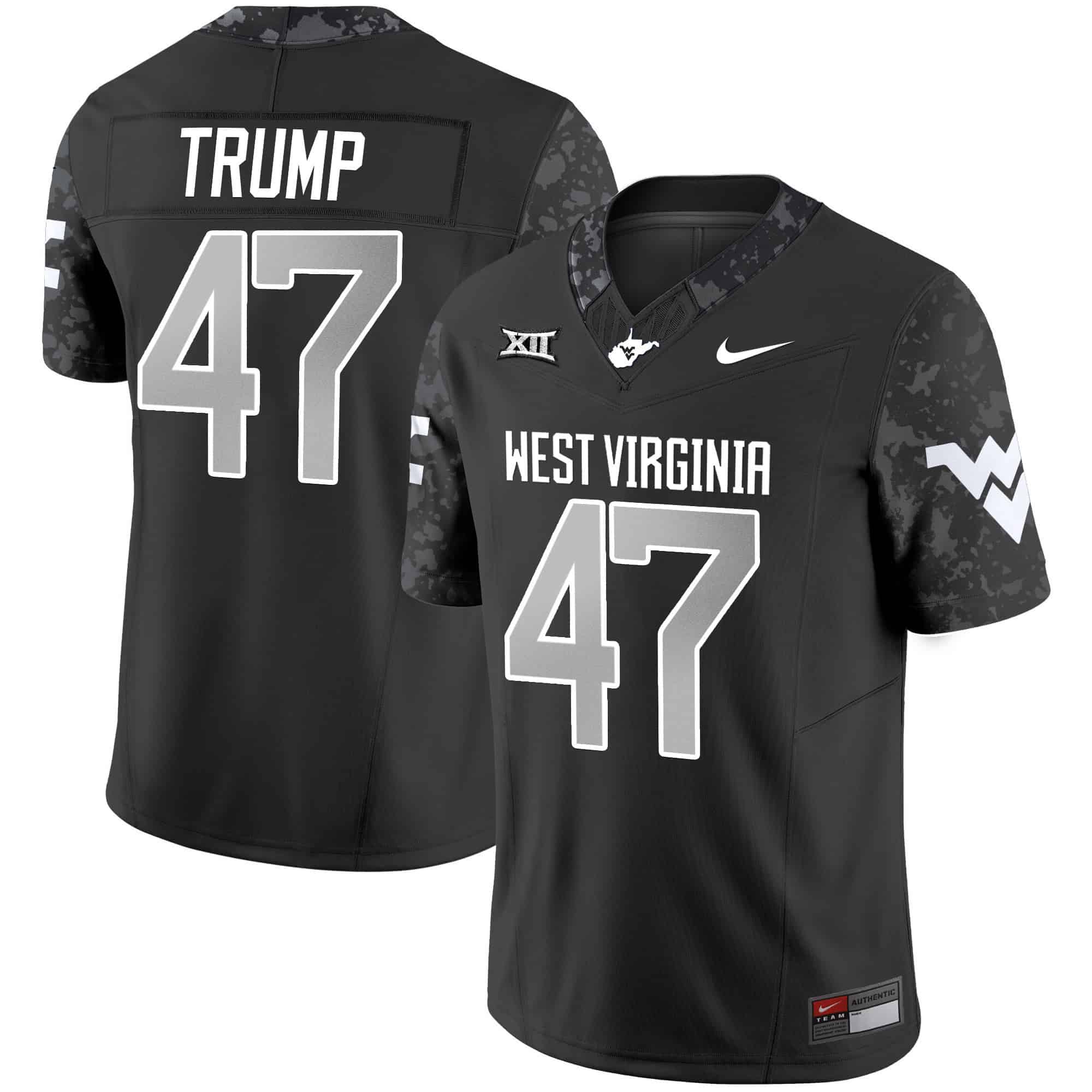 West Virginia Mountaineers 2024 Vapor Limited Custom Jersey V2 – All Stitched #47 Donald Trump