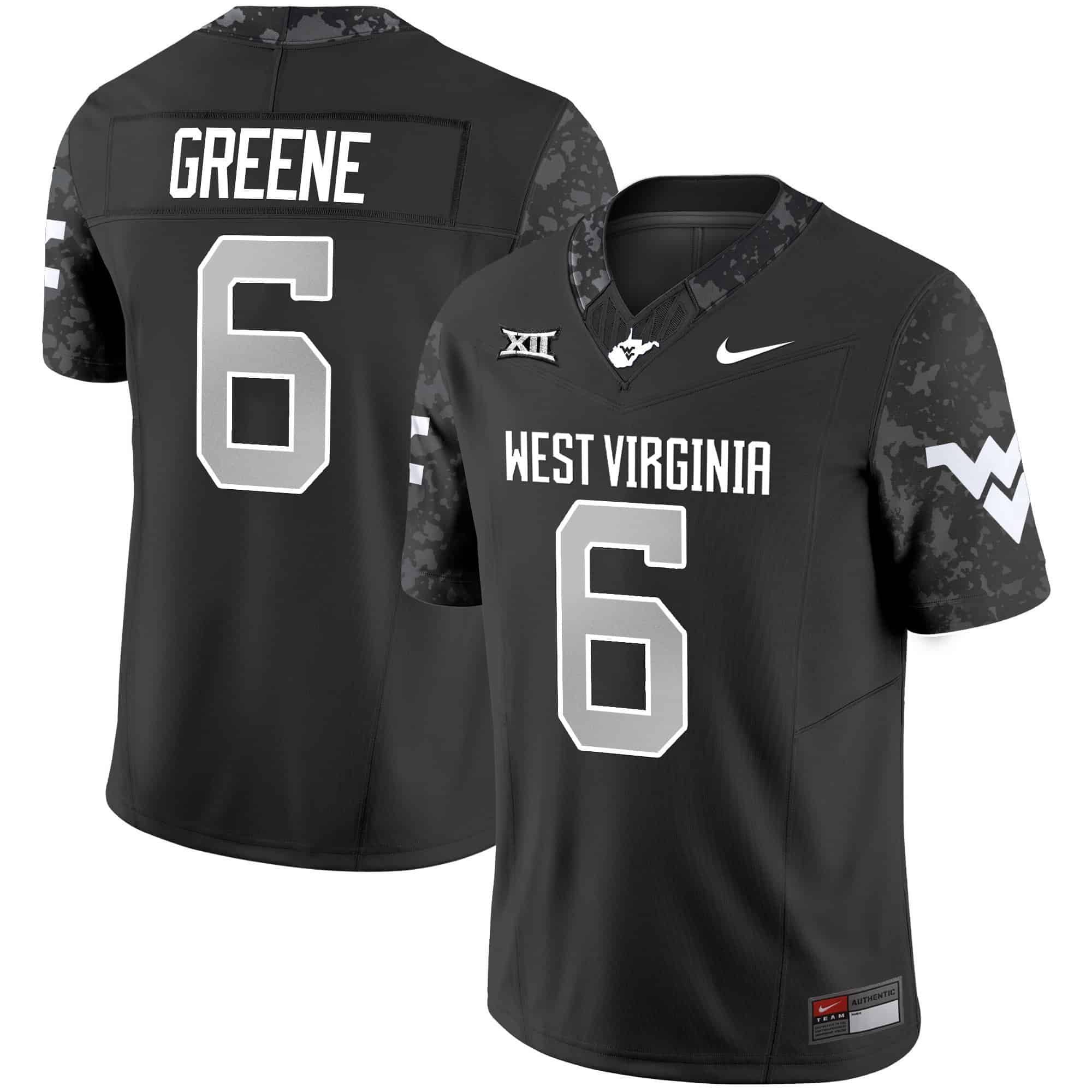 West Virginia Mountaineers 2024 Vapor Limited Custom Jersey V2 – All Stitched #6 Garrett Greene