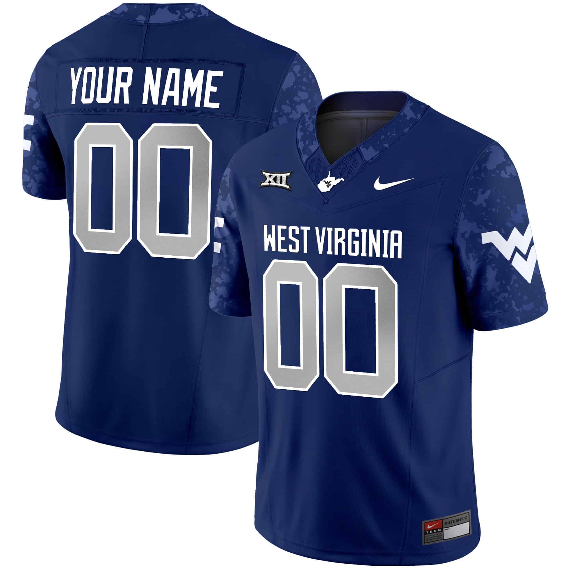 West Virginia Mountaineers 2024 Vapor Limited Custom Jersey V2 – All Stitched Navy
