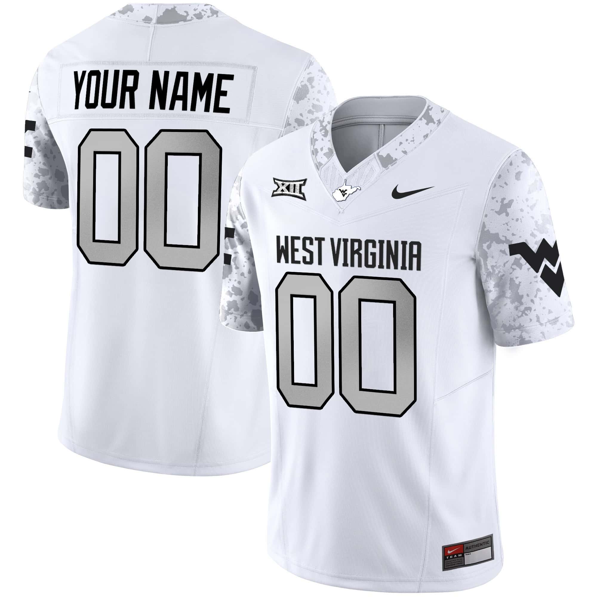 West Virginia Mountaineers 2024 Vapor Limited Custom Jersey V2 – All Stitched White