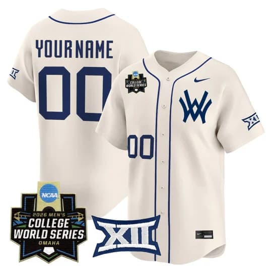 West Virginia Mountaineers 2026 World Series Patch Vapor Premier Limited  Custom Jersey - All Stitched