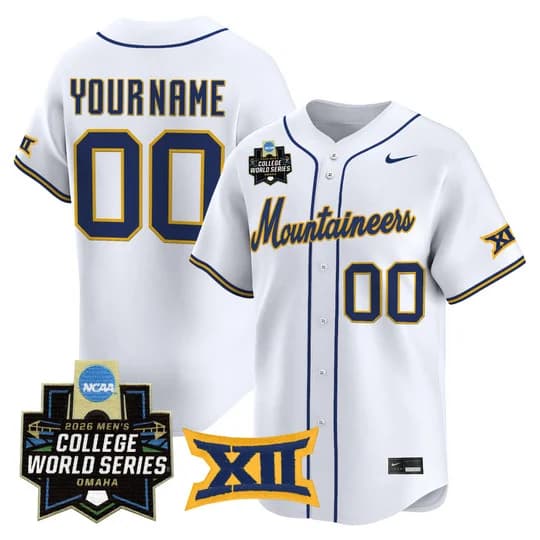 West Virginia Mountaineers 2026 World Series Patch Vapor Premier Limited Custom Jersey - All    Stitched