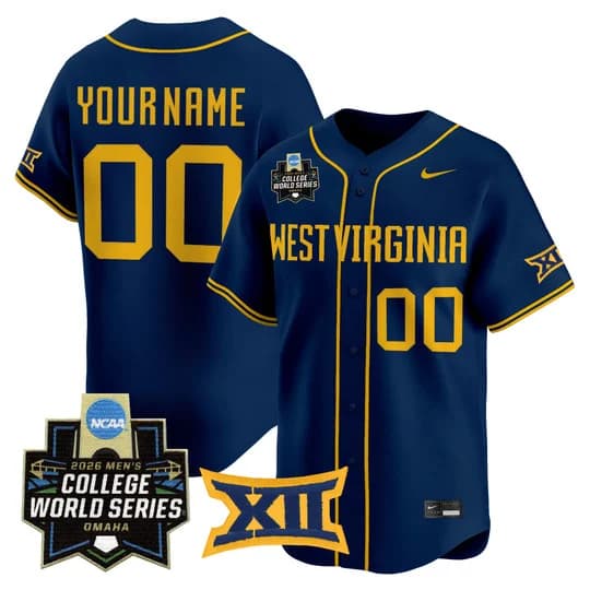 West Virginia Mountaineers 2026 World Series Patch Vapor Premier Limited Custom Jersey - All  Stitched